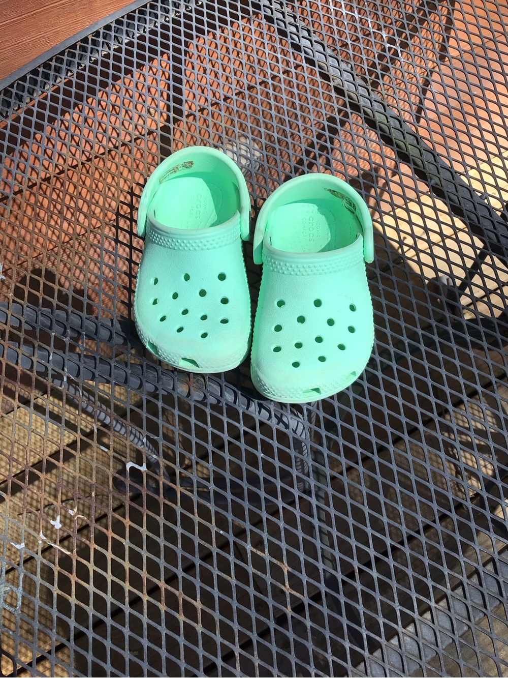 CROCS Kids Clog Sandals in Mint Green-Toddler Size 6